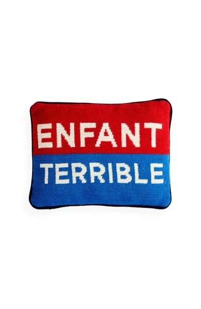 Jonathan Adler Enfant Terrible Needlepoint Pillow In Multi