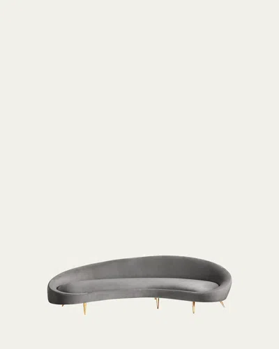 Jonathan Adler Ether Curved Sofa In Bergamo Graphite 