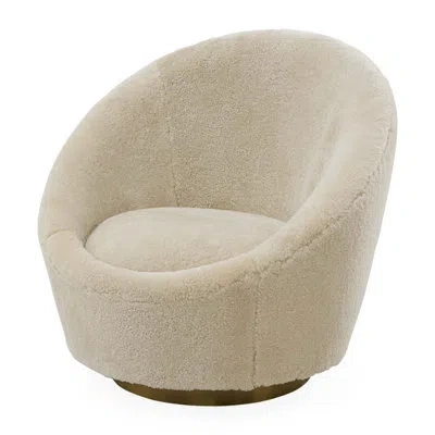Jonathan Adler Ether Swivel Chair In Brown