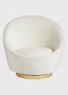 Jonathan Adler Ether Swivel Chair In White