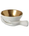 Jonathan Adler Muse Eve Porcelain Accent Bowl In Gold