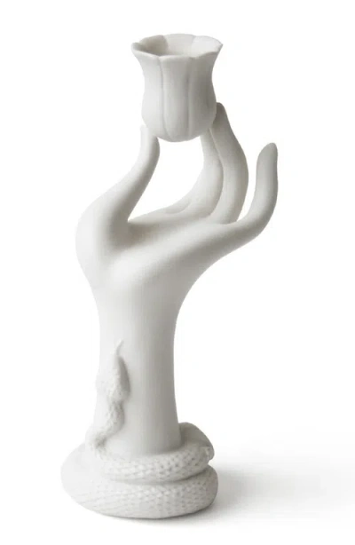 Jonathan Adler Eve Porcelain Candle Holder In White