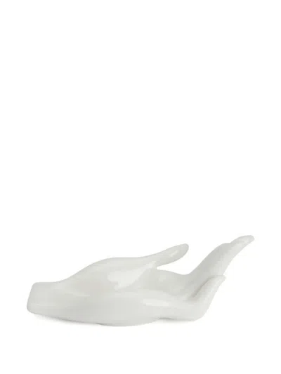 Jonathan Adler Eve Hand-shaped Fruit Bowl (45.72 Cm X 21.59 Cm X 8.89 Cm) In White