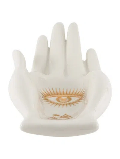 Pre-owned Jonathan Adler Eve Porcelain Fruit Bowl In White