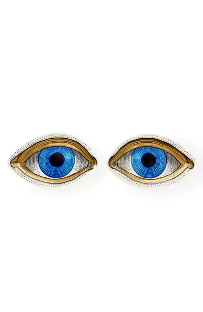 Jonathan Adler Eye Trinket Tray Set Of Two In Multi