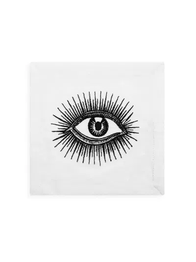 Jonathan Adler Eyes Cocktail Napkins In White