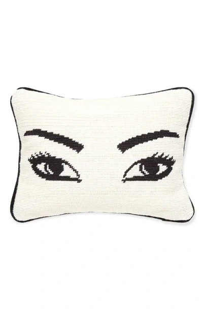 Jonathan Adler Eyes Needlepoint Throw Pillow