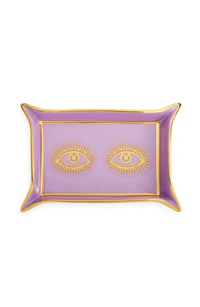 Jonathan Adler Eyes Valet Decorative Tray In Purple