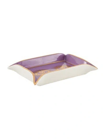 Pre-owned Jonathan Adler Eyes Valet Tray In Purple