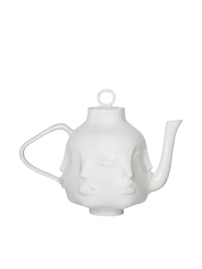 Jonathan Adler Face-motif Teapot In White