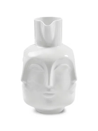 Jonathan Adler Face-embossed Pitcher In White