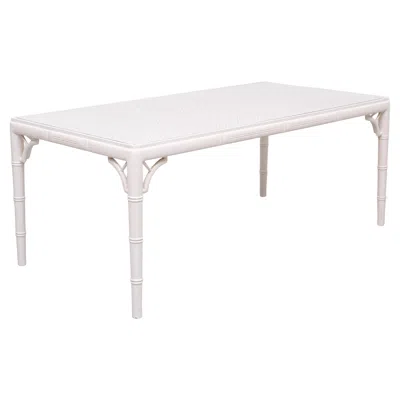 Pre-owned Jonathan Adler Faux Bamboo Chippendale Coffee Table 1970s France In Gray