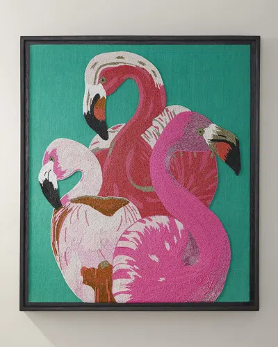 Jonathan Adler Flamingo Beaded Wall Art In Pink