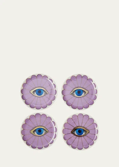 Jonathan Adler Fleur Coasters Purple