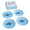 Jonathan Adler Fleur Small Plate Set In Blue;gold