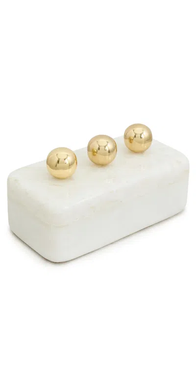 Jonathan Adler Fontana Box White/gold