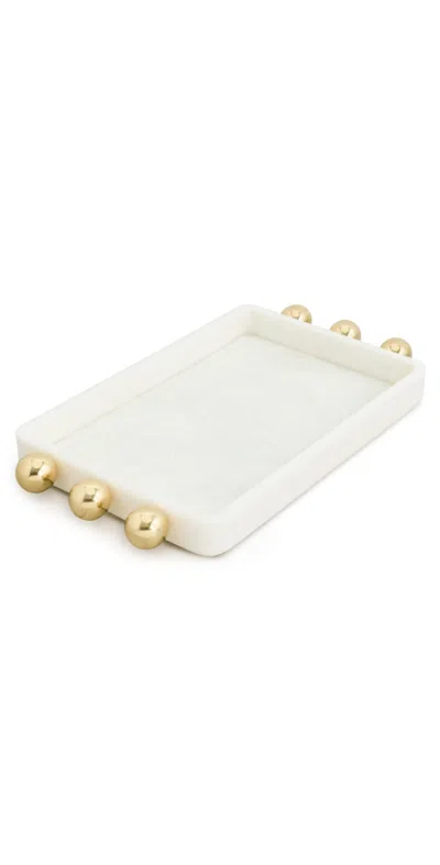 Jonathan Adler Fontana Tray White/gold