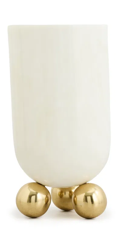 Jonathan Adler Fontana Vase White/gold