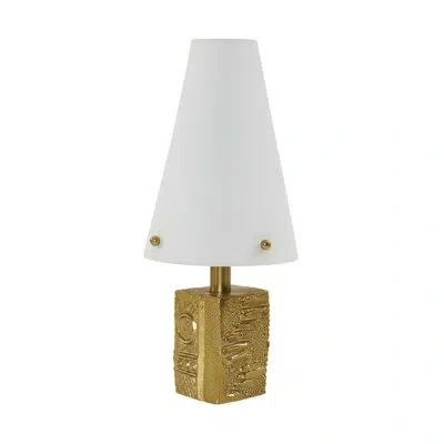 Jonathan Adler Foundry Brass Table Lamp In Gold