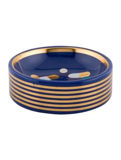 Pre-owned Jonathan Adler Full Dose Valet Trinket Tray In Blue