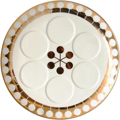 Jonathan Adler Futura Seder Plate In Gold