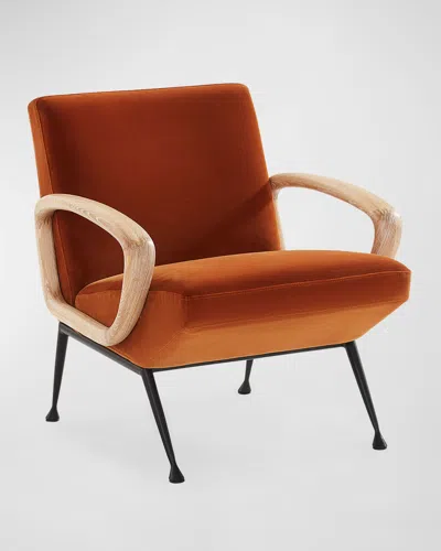 Jonathan Adler Gainsbourg Lounge Chair In Orange