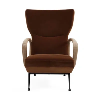 Jonathan Adler Gainsbourg Wing Chair In Orange