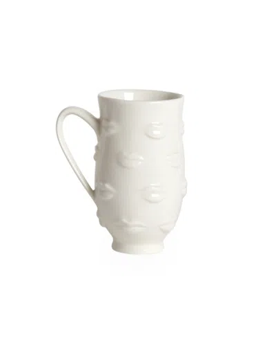 Jonathan Adler Gala Porcelain 16 Oz. Mug In White