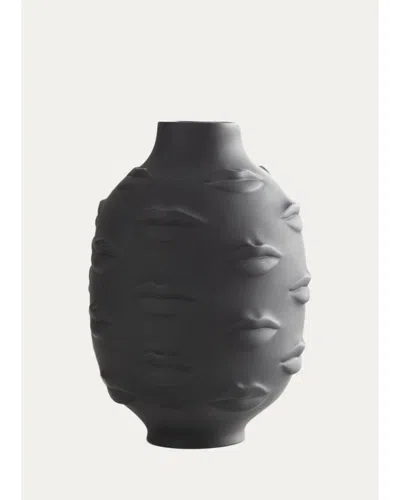 Jonathan Adler Gala Round Vase In Black
