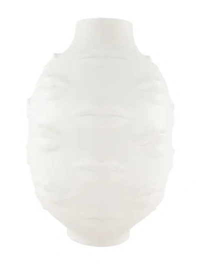 Pre-owned Jonathan Adler Gala Round Vase In White