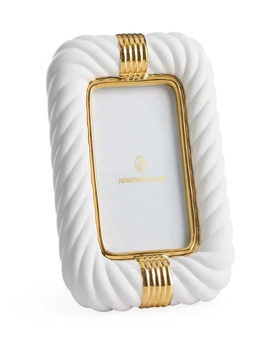 Jonathan Adler Geneva Photo Frame, 4" X 6" In White