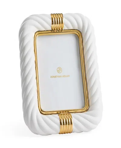 Jonathan Adler Geneva Photo Frame, 5'' X 7'' In White