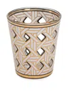Jonathan Adler Geometric-pattern Drinking Glass (set Of Four) In Gold