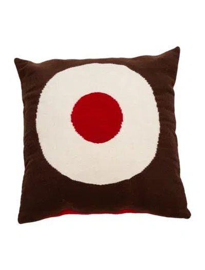 Pre-owned Jonathan Adler Geometric Throw Pillow In Brown