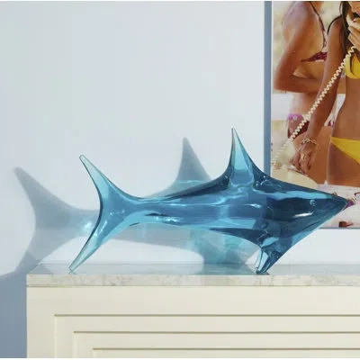 Jonathan Adler Giant Acrylic Shark In Blue