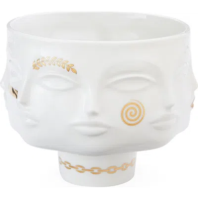 Jonathan Adler Gilded Dora Maar Decorative Bowl In Gold/white