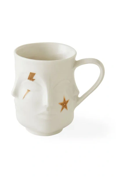 Jonathan Adler Gilded Dora Maar Mug In White