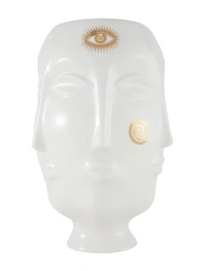 Pre-owned Jonathan Adler Gilded Frida Urn In Neutral