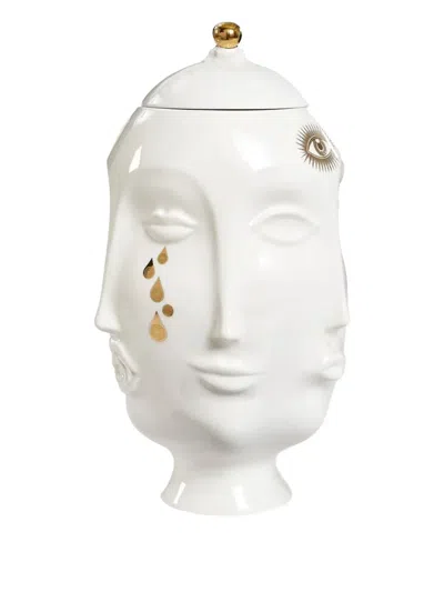 Jonathan Adler Gilded Frida Urn In White