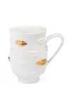 Jonathan Adler Jonathan Alder Gilded Muse Gala Mug In White/gold