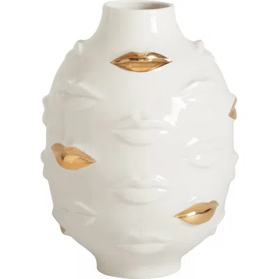 Jonathan Adler Gilded Gala Round Vase In Multi