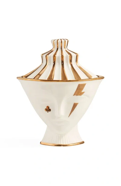 Jonathan Adler Gilded Giuliette Box In White/gold