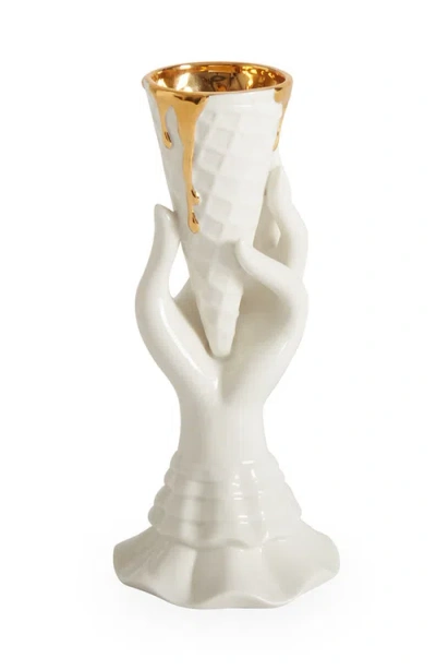 JONATHAN ADLER JONATHAN ADLER GILDED I-SCREAM VASE