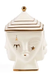 Jonathan Adler Gilded Masquerade Box In White