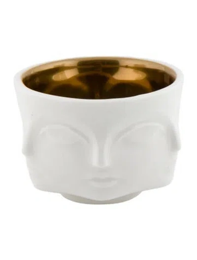 Pre-owned Jonathan Adler Gilded Muse Bowl In White