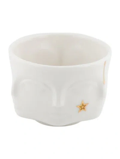 Pre-owned Jonathan Adler Gilded Muse Bowl In White