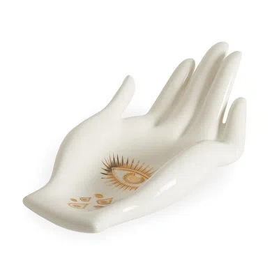 Jonathan Adler Gilded Muse Eve Fruit Bowl In White
