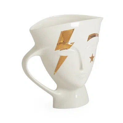 Jonathan Adler Gilded Muse Giuliette Pitcher In White
