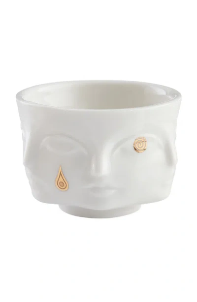 Jonathan Adler Gilded Muse Votive Holder In White