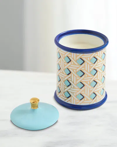 Jonathan Adler Gilded Wasp Scented Candle, 13.9 Oz. In Blue/white/gold